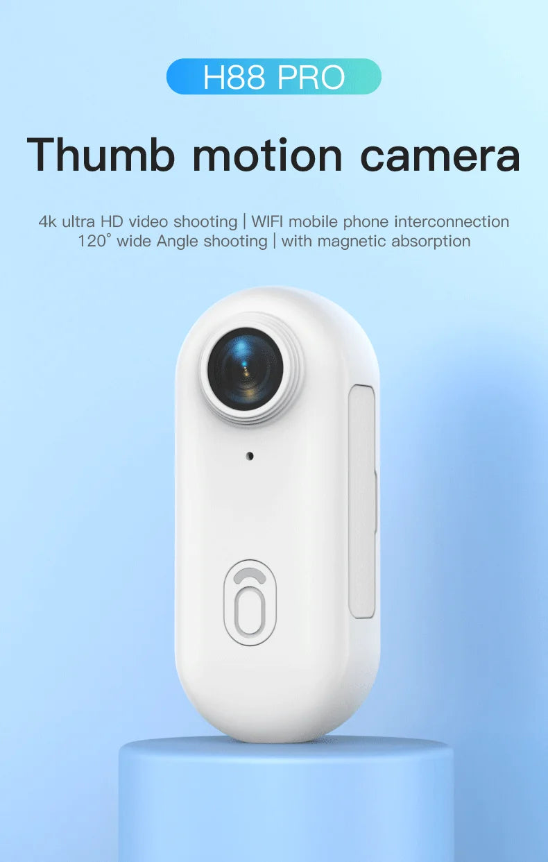 Travel Ready 4K Camera Mini HD 1080P   Action Cam Wireless WiFi Bodycam Sport Recorder Pocket Lens Outdoor Adventure Photography