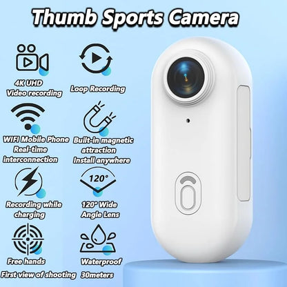 Mini Body Camera Small Body Camera 360° Rotatable Clip & Magnetic Lanyard Easy to use for Recording Life Traveling and Pet Walks