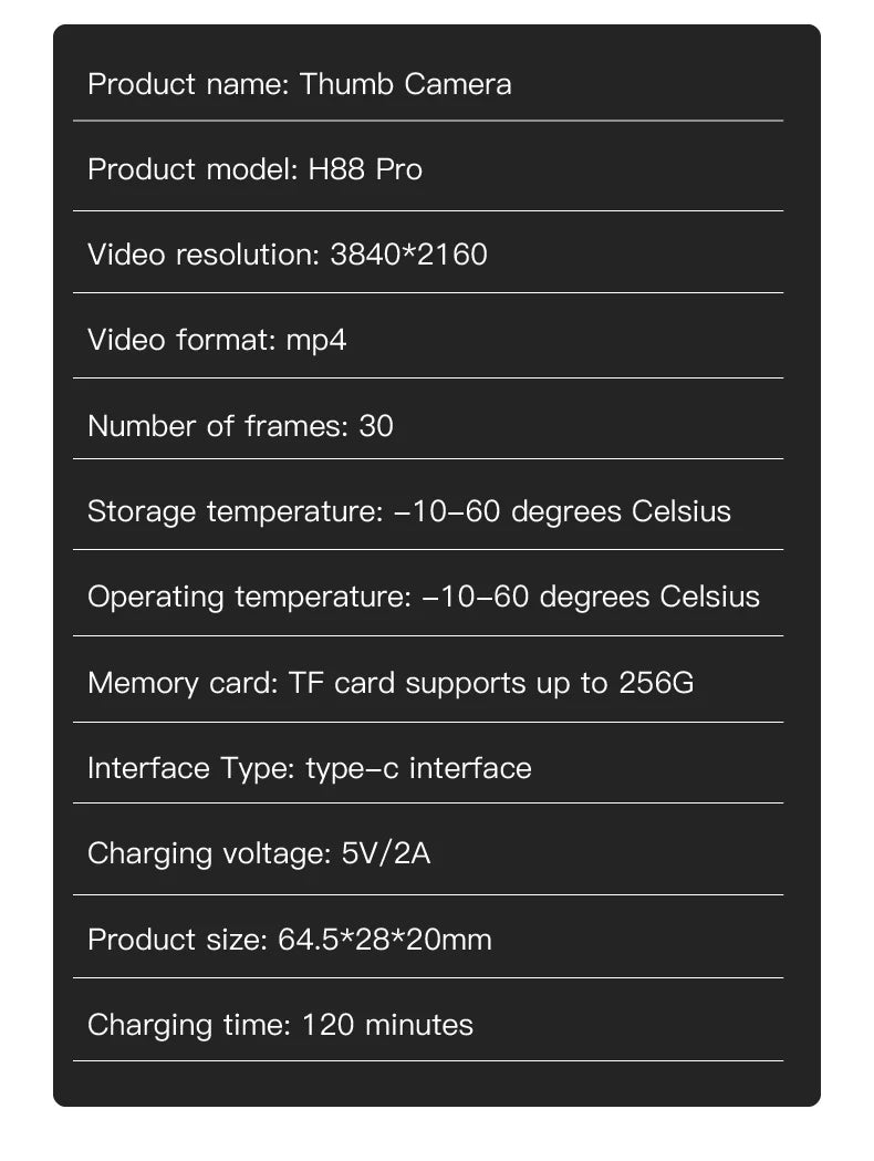Travel Ready 4K Camera Mini HD 1080P   Action Cam Wireless WiFi Bodycam Sport Recorder Pocket Lens Outdoor Adventure Photography