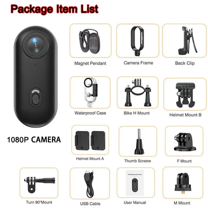 Travel Ready 4K Camera Mini HD 1080P   Action Cam Wireless WiFi Bodycam Sport Recorder Pocket Lens Outdoor Adventure Photography